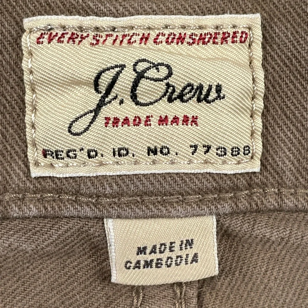 J. Crew Pants Mens 32x32 Brown 770 Straight Fit Stretch Cotton Twill Casual